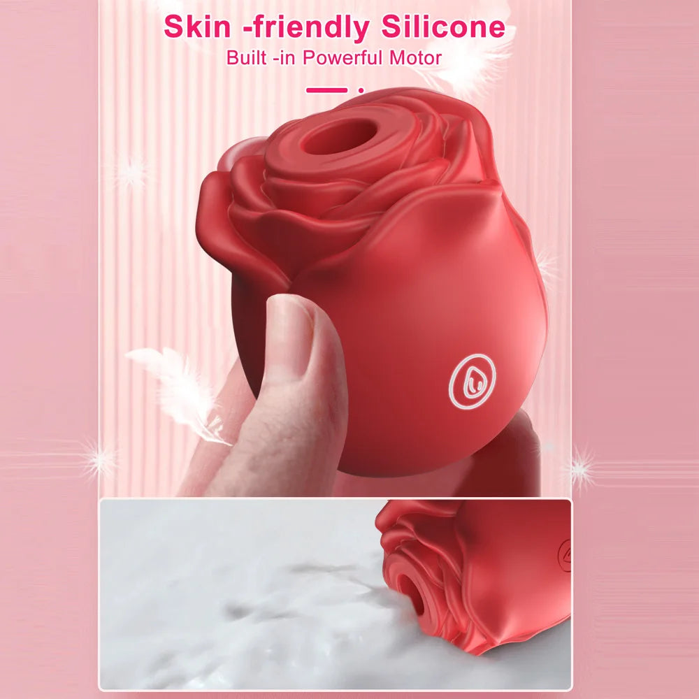 Red Rose Toy Simulation Vibrator for Women Powerful Sucking Vibrators 10 Mode G Spots Vaginal Clitoral Massager Nipple Sexy Toy