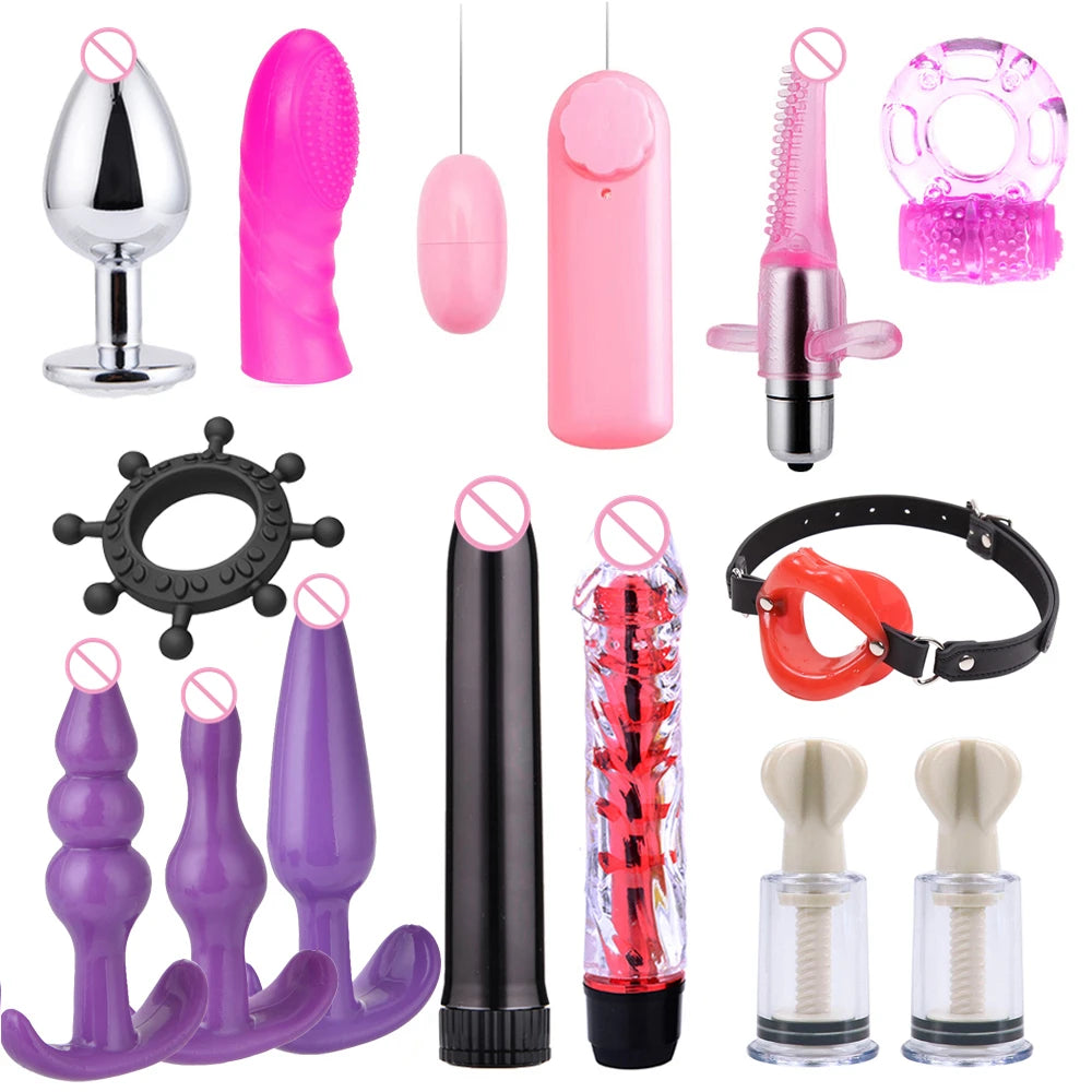 Sex Toys for Woman BDSM Sex Bondage Set Erotic Adults Toys Handcuffs Ankle Cuffs Collar Sex Toy Kit Adults Games Sex Products