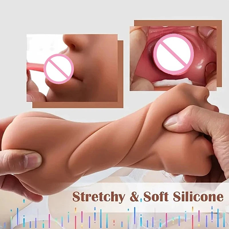 New Male Sex Toys With Sexy Mouth Realistic Vagina And Tight Anus Ass Oral Sex Doll Stroker Adult Toys Adult Supplies For Men