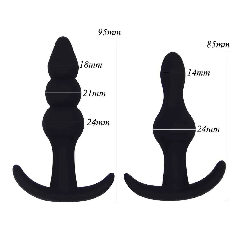 Sex Black Butt Plug For Beginner Erotic Toys Silicone Anal Plug Adult Products Anal Sex Toys For Men Women Gay Prostate Massager