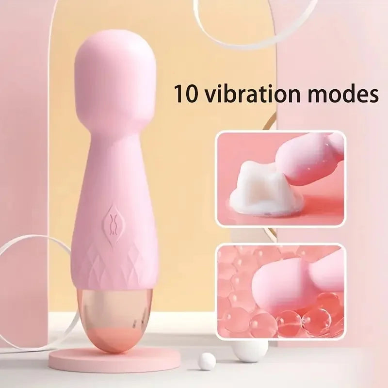 An ultra-mini sex toy for pleasure, featuring a freely rotatable head, lightweight and portable design, and 10 vibration modes