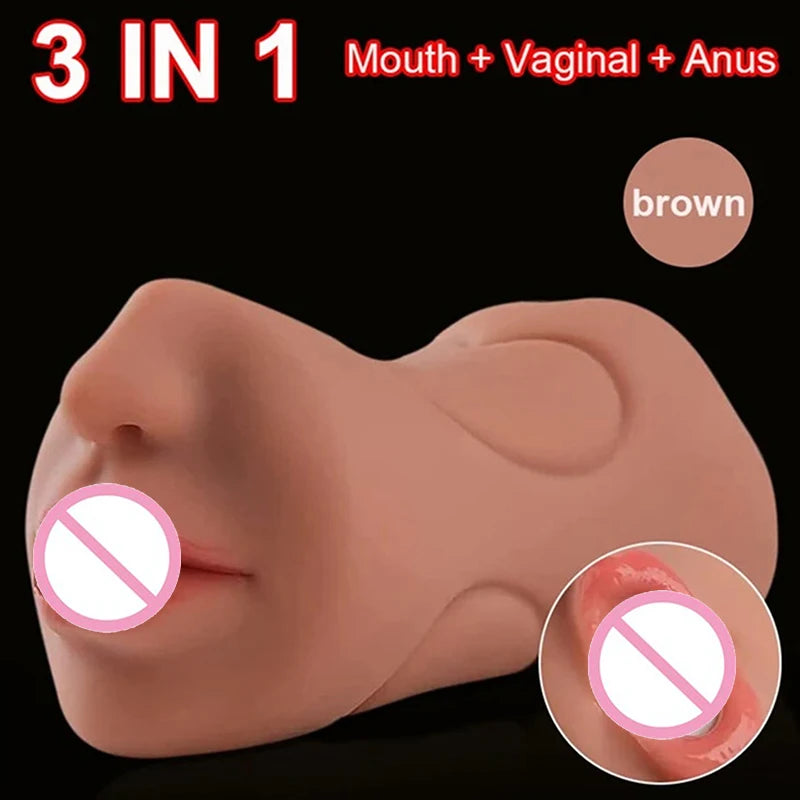 New Male Sex Toys With Sexy Mouth Realistic Vagina And Tight Anus Ass Oral Sex Doll Stroker Adult Toys Adult Supplies For Men