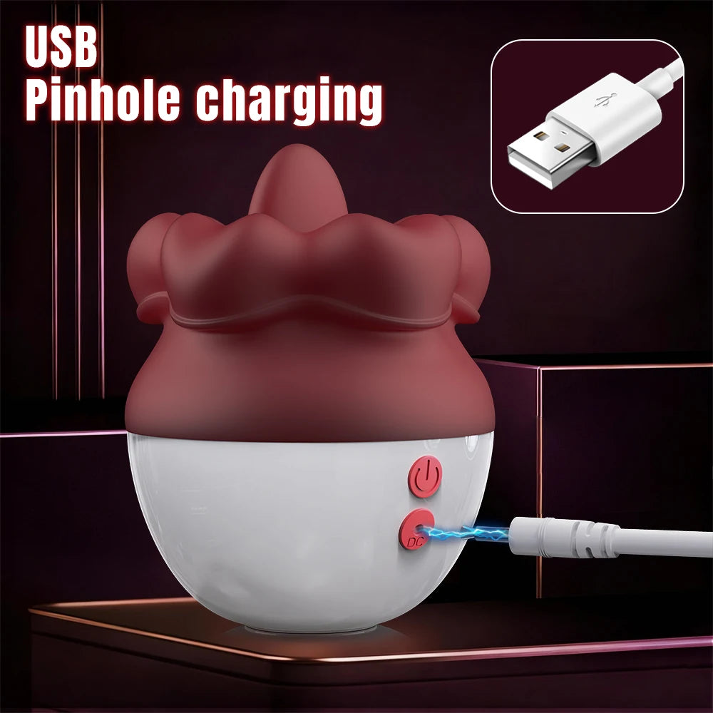 Rose Toy Vibrator Sex Toys for Women - Big Mouth Tongue Licking Vibrators for Clitoral Nipple Stimulator Couples Adult Sex Toys