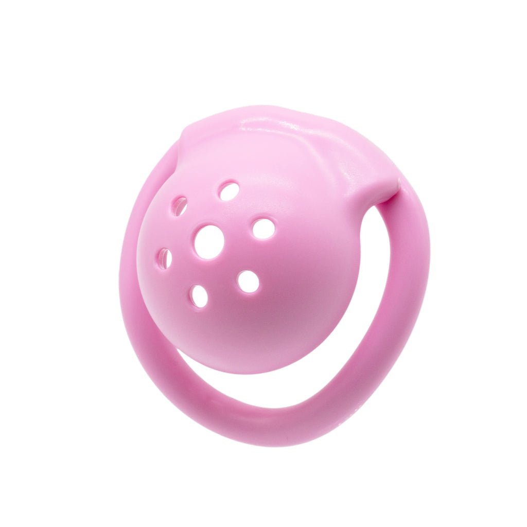 "Flat Chastity Cage with Embedded Lock - Male CB Device for BDSM Penis Restraint"