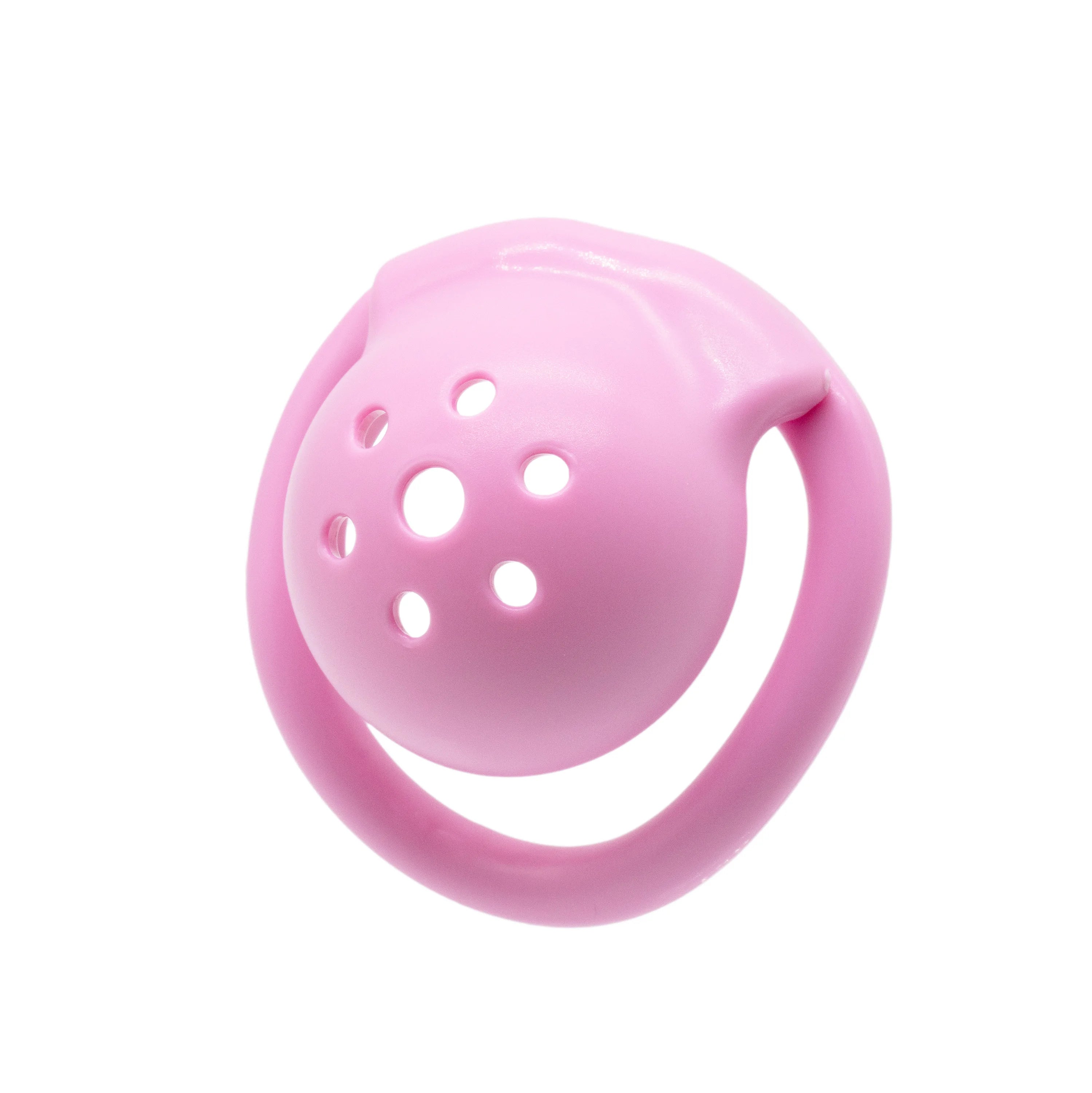 "Flat Chastity Cage with Embedded Lock - Male CB Device for BDSM Penis Restraint"
