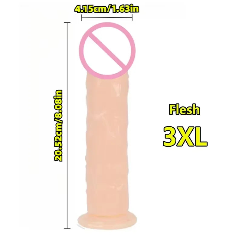 Super Cheap 7 Sizes 5 Colors Realistic Soft Jelly Dildo Suction Cup Adult Sex Toy for Women and Men Vaginal and Anal Masturbator
