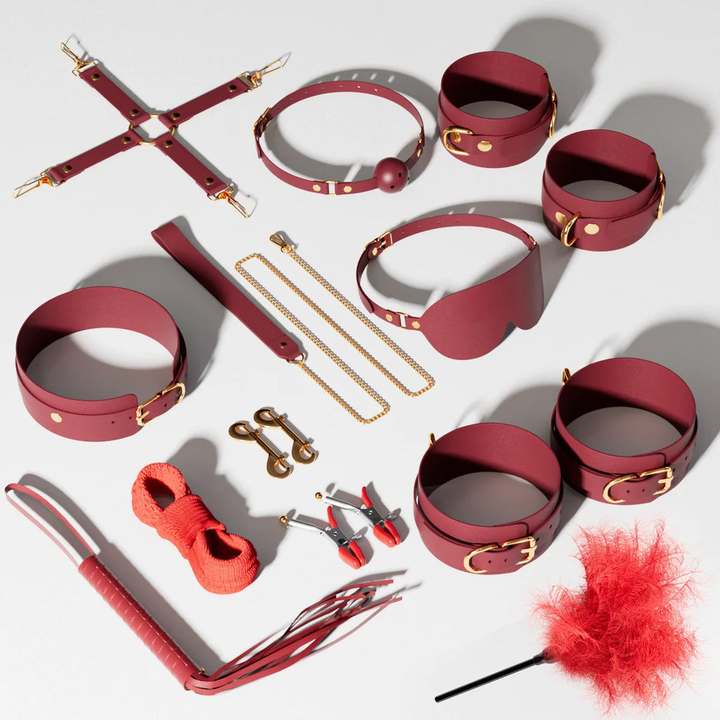 BDSM Props Set of12 High-end Women's Breast Clips Handcuffs Whips Couples Bundled and Trained Adult Sex Utensils Sex Toys Kits