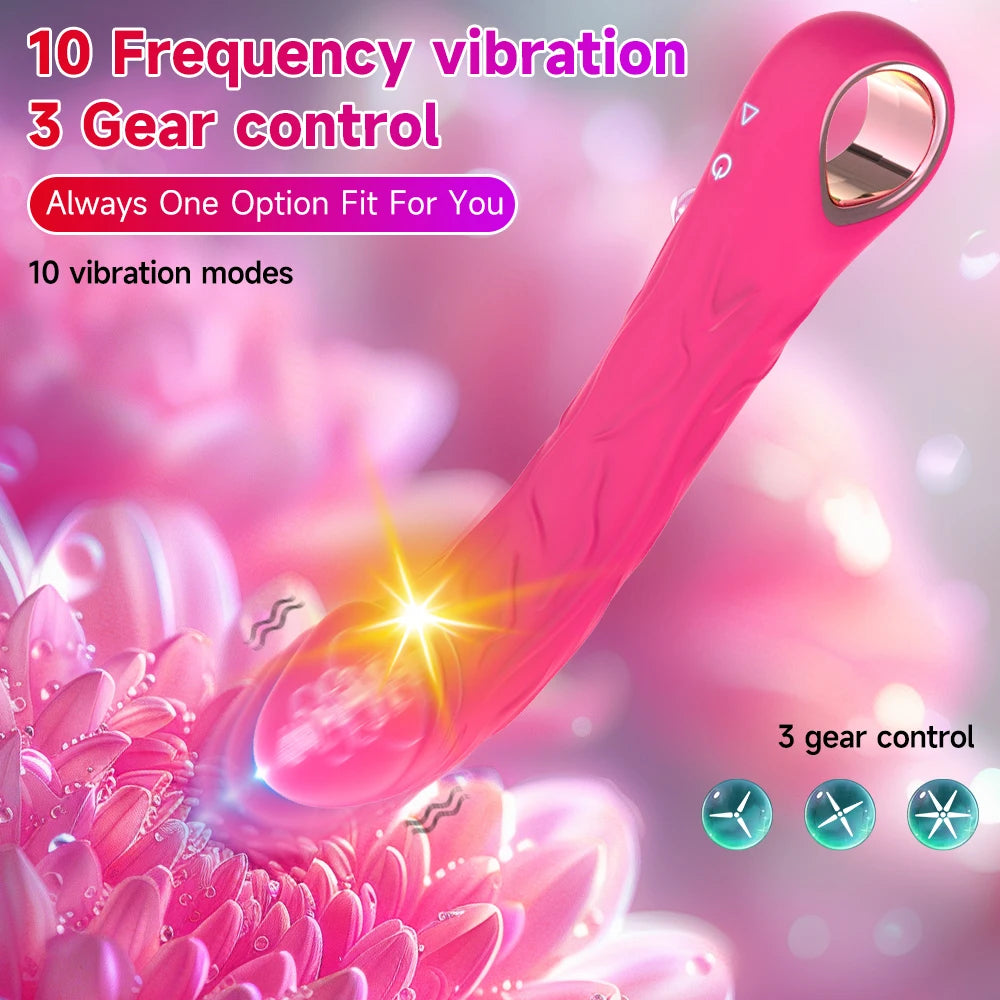 Realistic female dildo vibrator sex toys Clitoral G-spot stimulation devices have 10 powerful vibration modes for adult sex toys