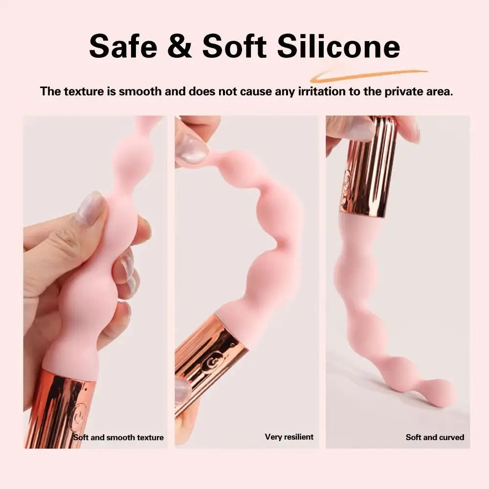 Sex Toy Silicone Anal Bead Vibrator Vibrating Massager Prostate Massager Stimulator Clitoris Stimulator For Women Men