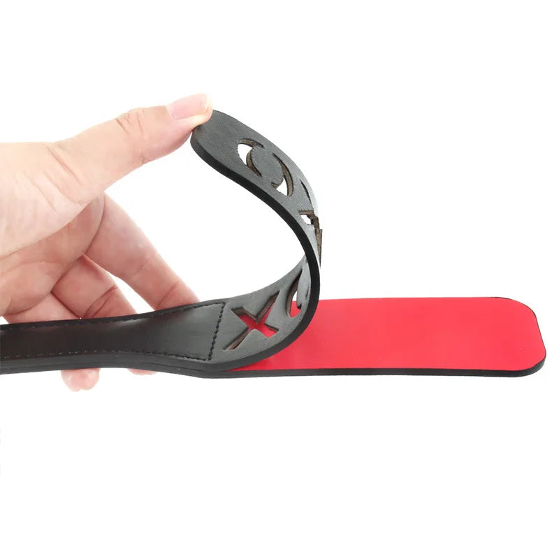 pattern Printed BDSM Paddle Unique Design, Soft Leather Material, Ideal for BDSM Interaction and Other Intimate Scenes