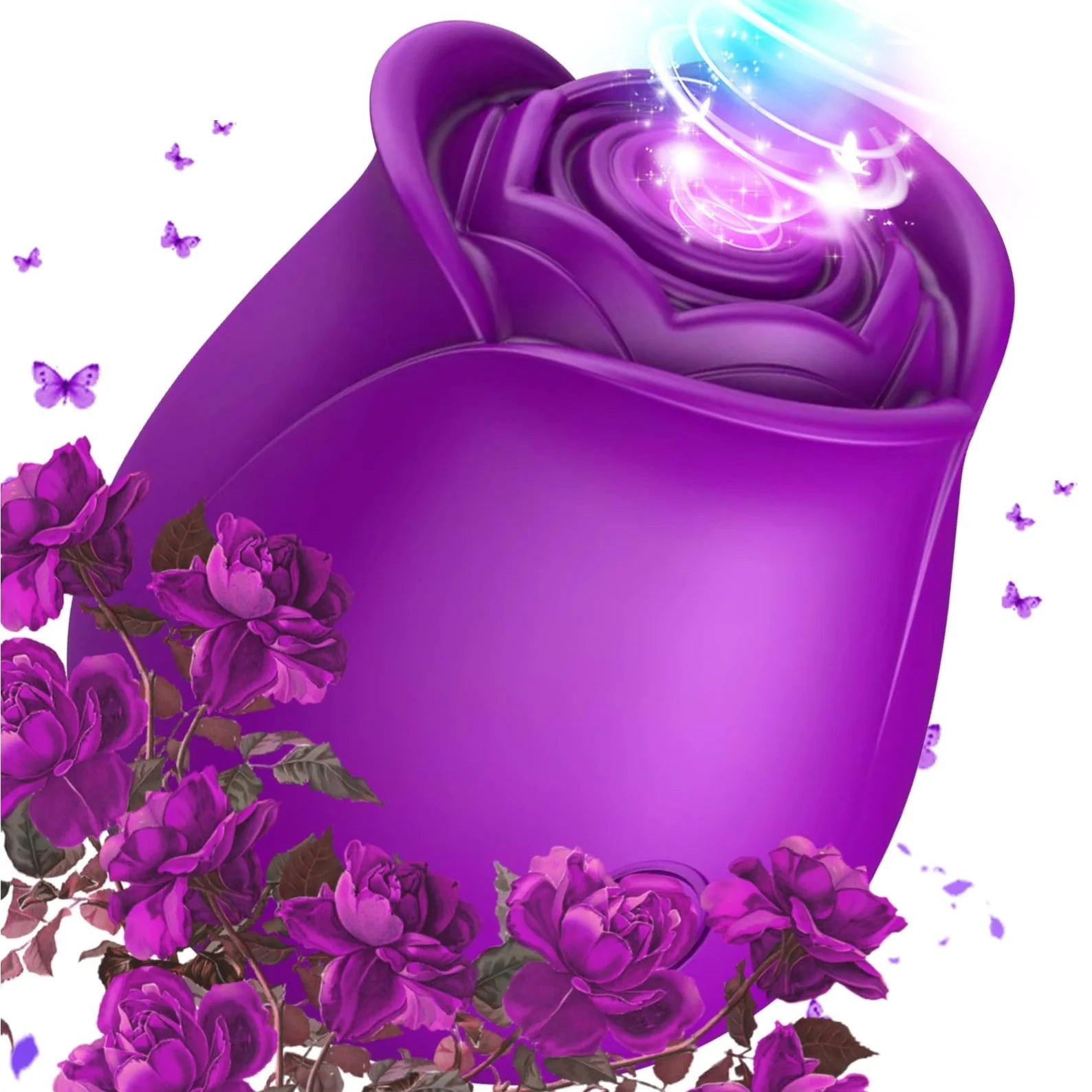 Rose Sex Toy Vibrator for Women, 9 Sucking & Vibrating Modes, Waterproof Sex Toys Sucker, Clit Nipple Stimulator Play Clamps
