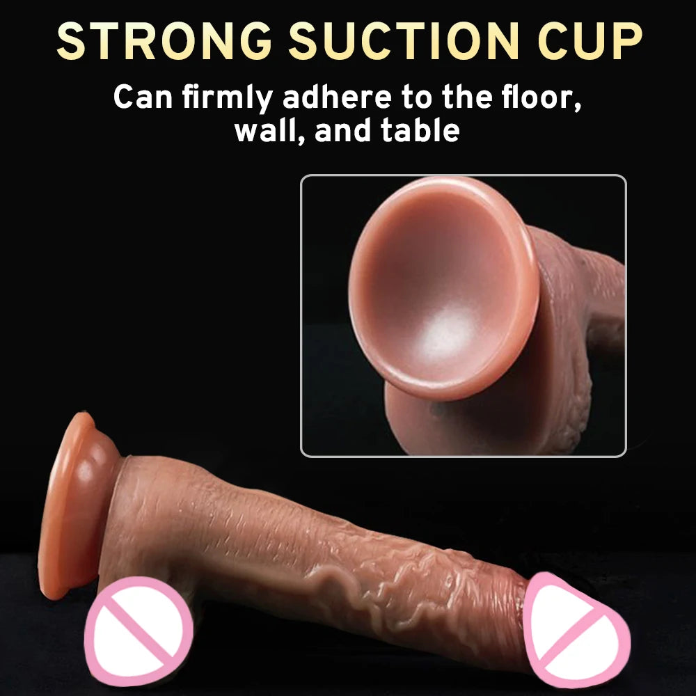 Strap On Realistic Dildo Female Silicone Soft Real Peins Suction Cup Big Cock Dildio Dick Adults Sex Toys For Women Masturbation