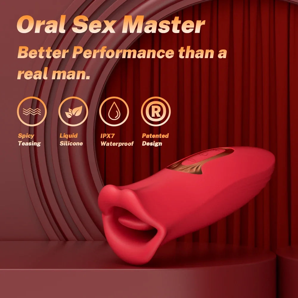 Sex Toys For Women  Vibrator Tongue Licking Sucking G Spot Vibrator Nipple Clit Vibrations Stimulator Female Masturbation