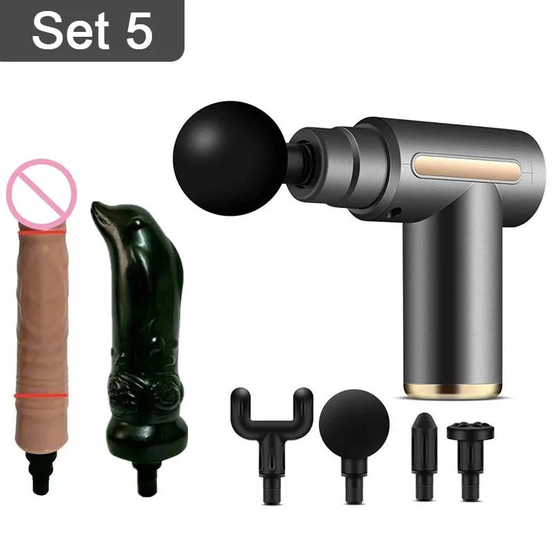 Sex Massager Muscle Massage Gun Fascial Gun High Frequency Vibration Variable Speed Female Vaginal Vibrator Dildo Sex Toys