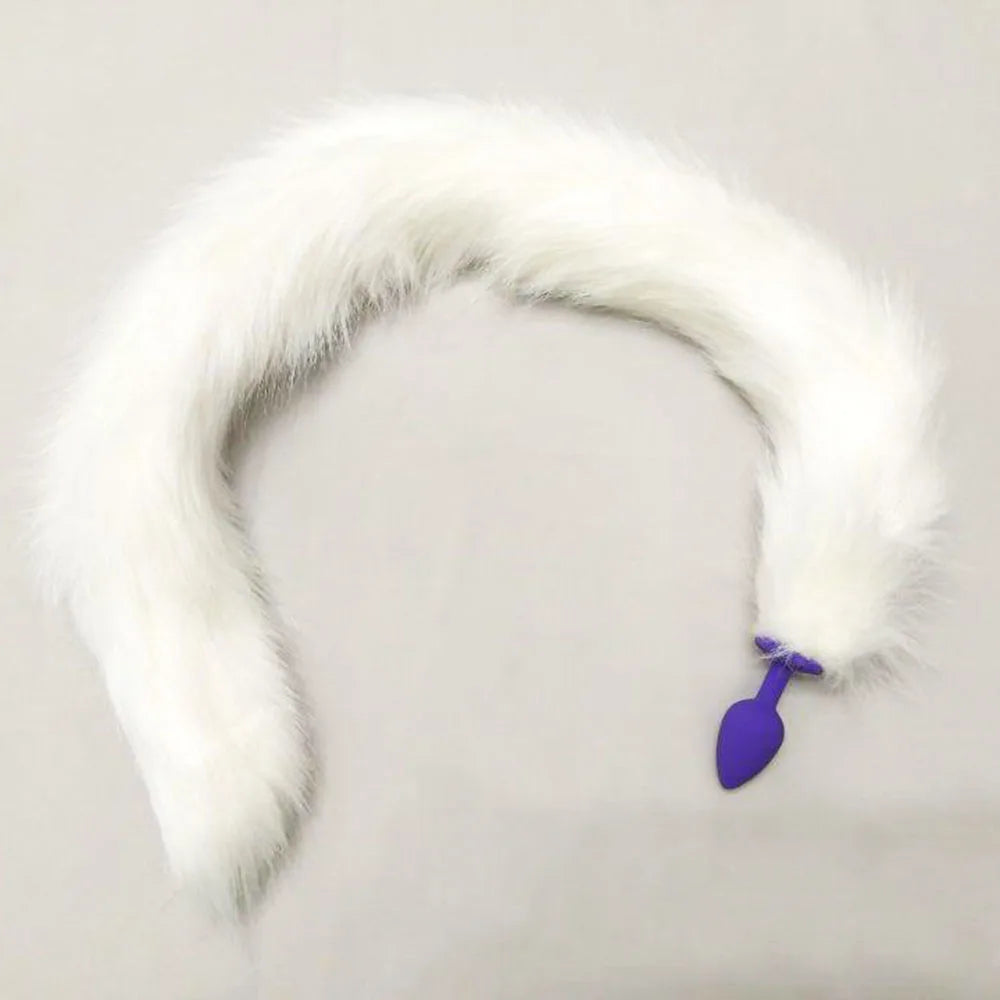 85cm Long FOX Tail Anal Plug Sexy Toys Furry Fox Butt Plug BDSM Flirt Anus Plug For Women BDSM Adult Games For Couples Cute girl