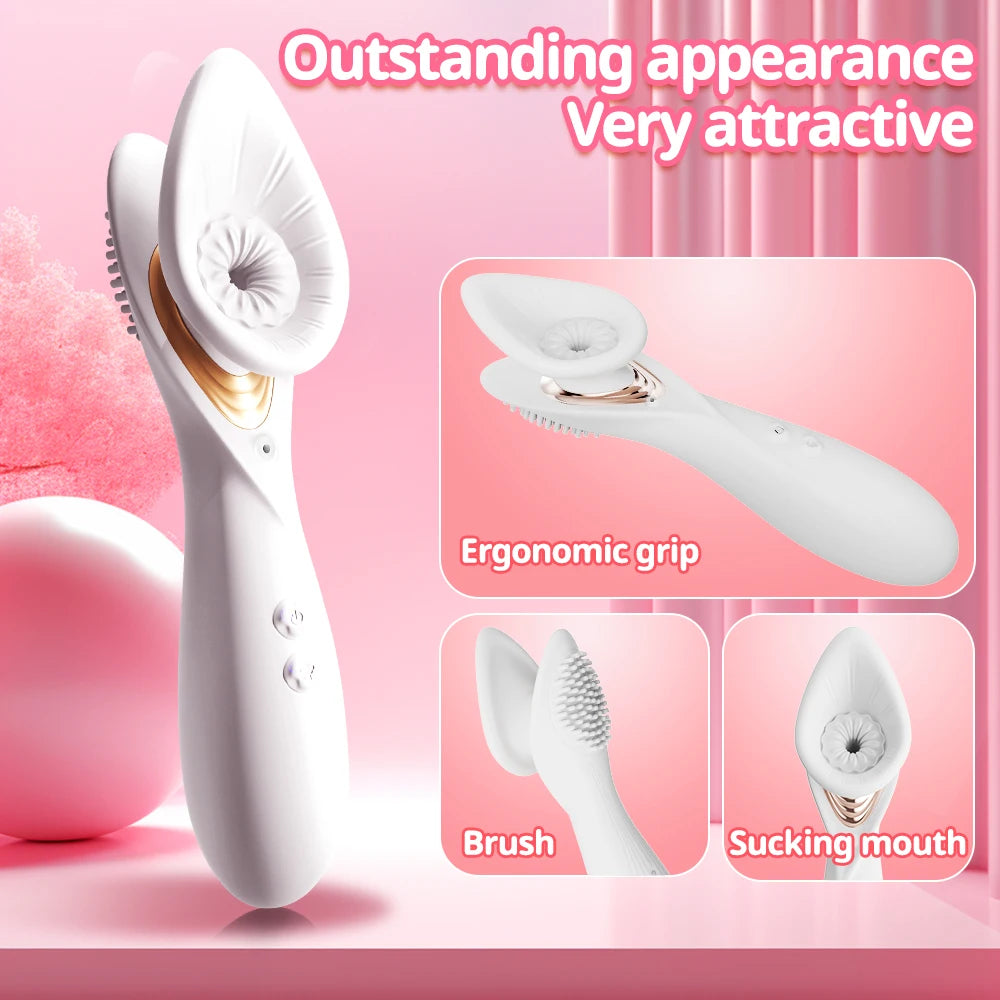 2in1 Powerful Sucking Vibrating Toy for Women, Female Clitoris Nipples Stimulator, Vaginal Vibrator, Clit Sucker, Adult Sex Toys