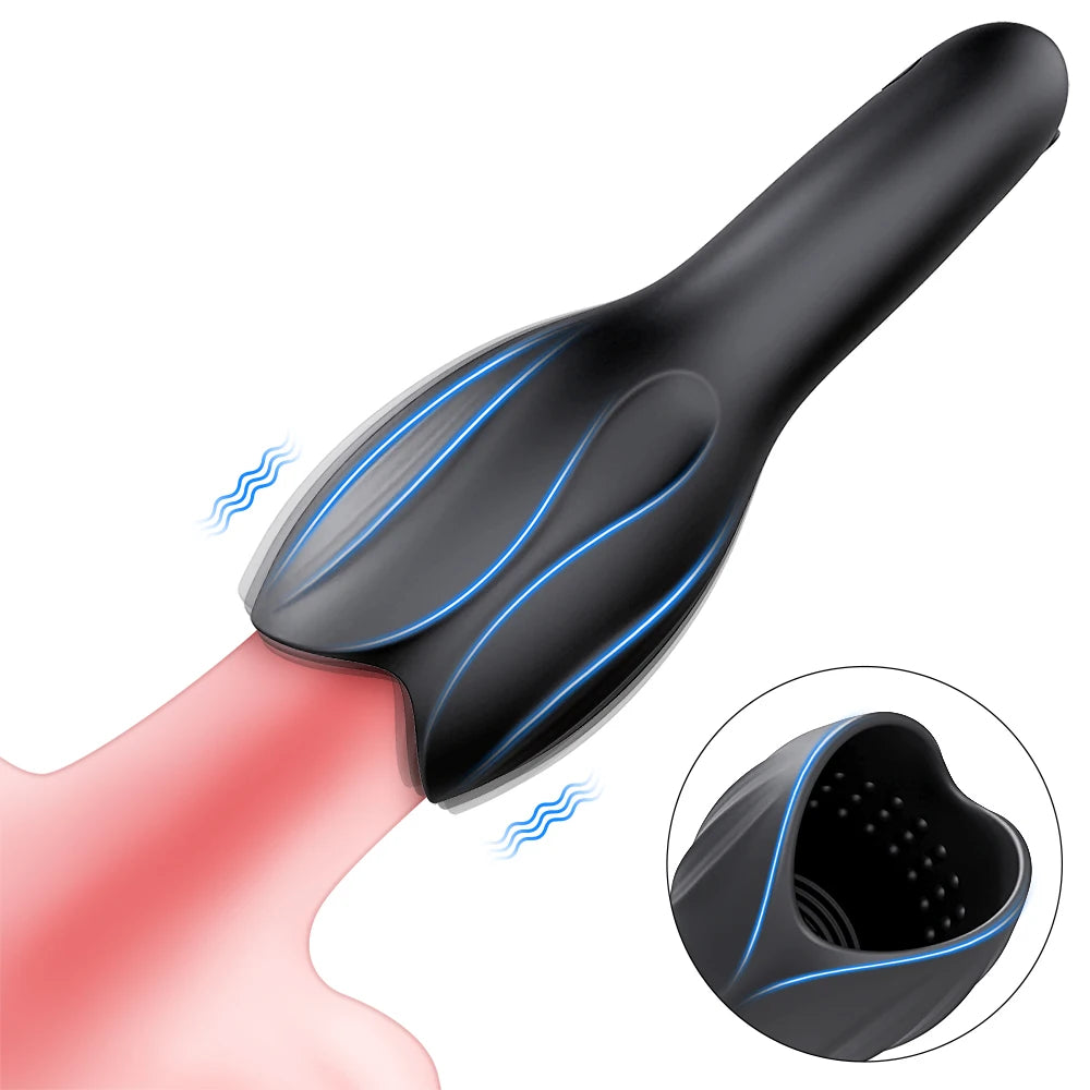 Adult Sex Toys Vibrating Male Masturbator Glans Vibrator Electric Penis Massager Delay Trainer Exerciser Vibrations Stimulator