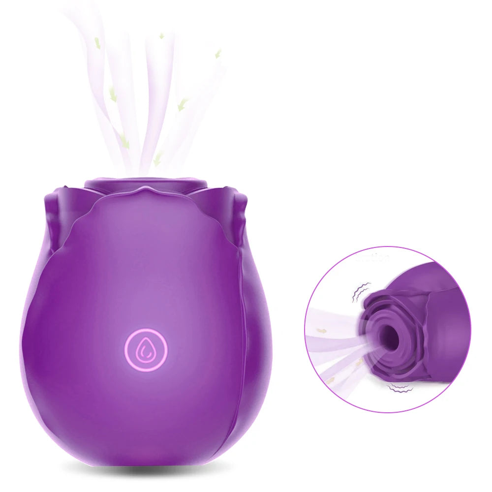 Sex Toys Rose-Sucking Vibrator for Women Nipple Clitoral Massager Stimulator Masturbator Adult Products Vibration Adult Toys