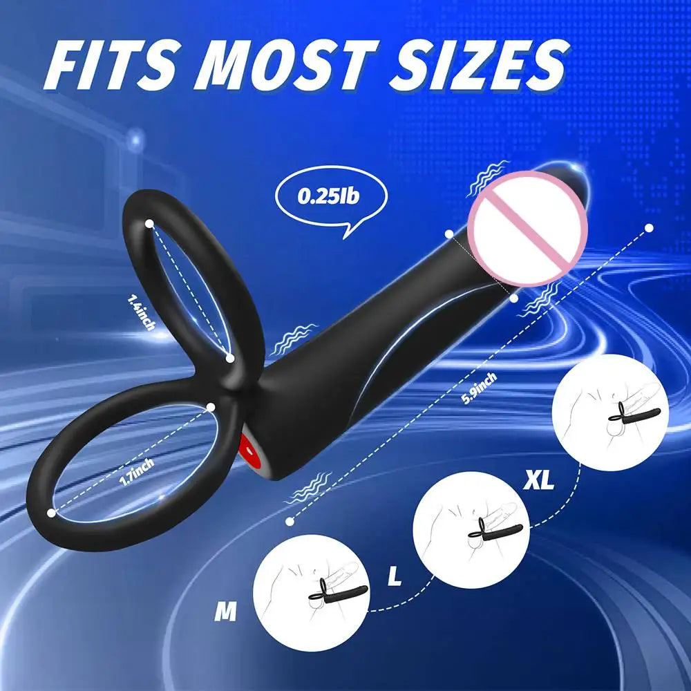 Male Woman Double Penetration Dildo Penis Vibrator Sex Toys For Couples Anal Plug Butt Plug Sex Ring G Spot Massager Adults 18+