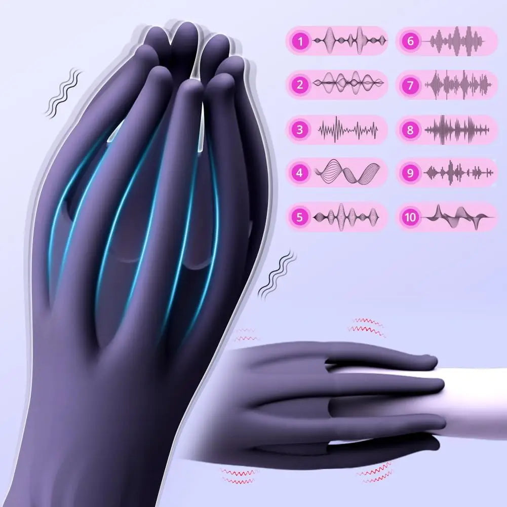 Male Glans Stimulate Massager 10 Modes Penis Delay Trainer Vibrator Rotate Masturbator Automatic Oral Climax Sex Toys For Men 18