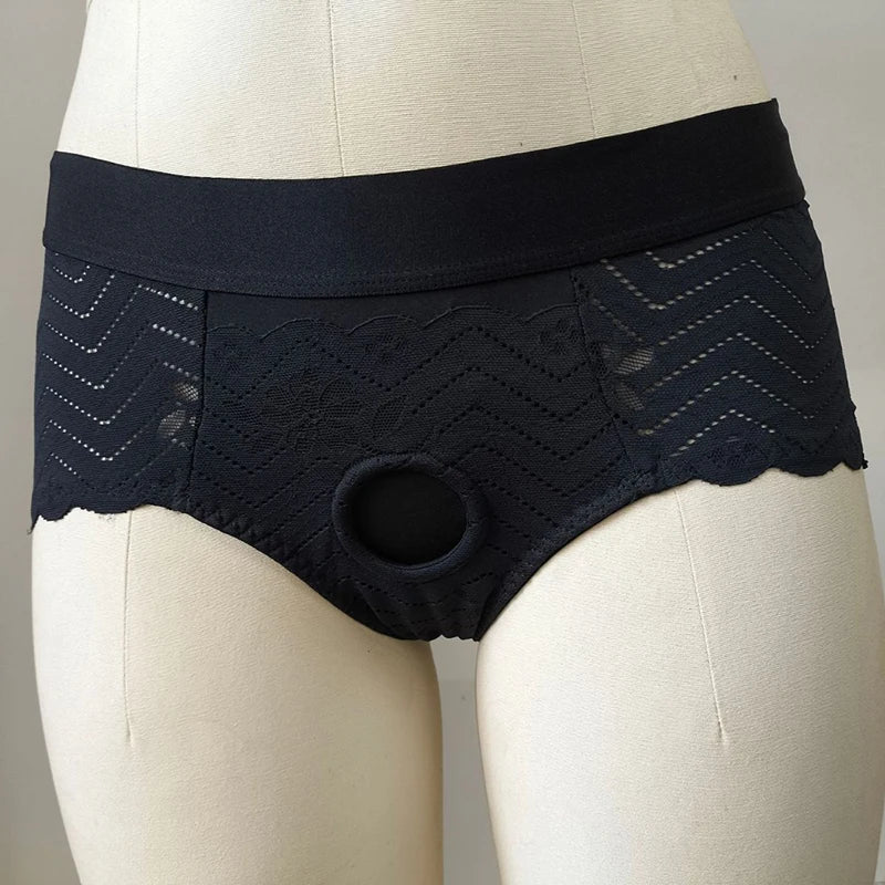 Strap on Harness Panties Underwear Strap-on Strapless Harness Boxers Briefs for Men Women Unisex Lace Strap On Harness Pants