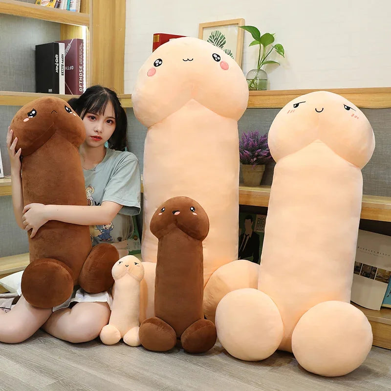 Long Lifelike Penis soft Plush Toy Stuffed Dick Trick Doll Real-life Penis expressions Plush Pillow Sexy Toy Gift Lover