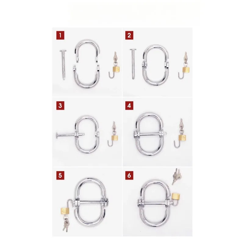 SM Metal Handcuffs BDSM Toys Sex Games Restraints Detachable Cuff Wrist Bondage Bracelet Erotic Sex Toys Roleplay for Couple