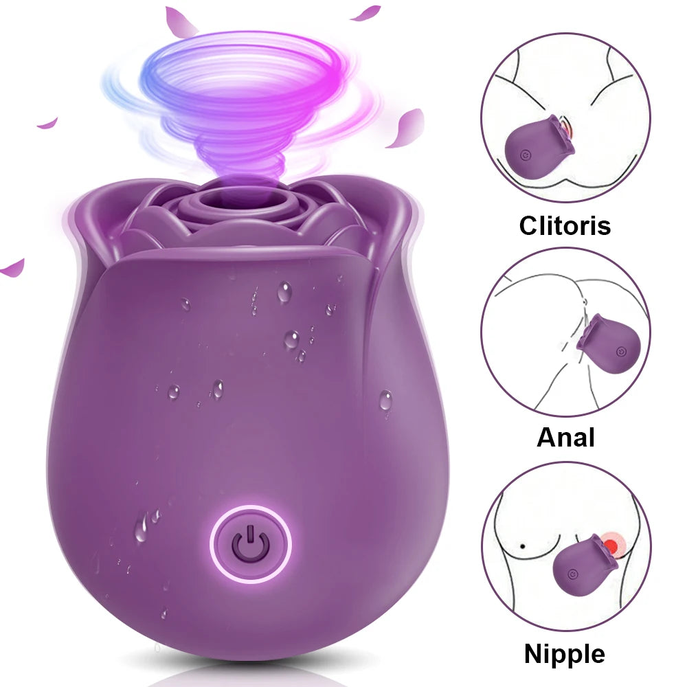 Sex Toys Rose-Sucking Vibrator for Women Nipple Clitoral Massager Stimulator Masturbator Adult Products Vibration Adult Toys