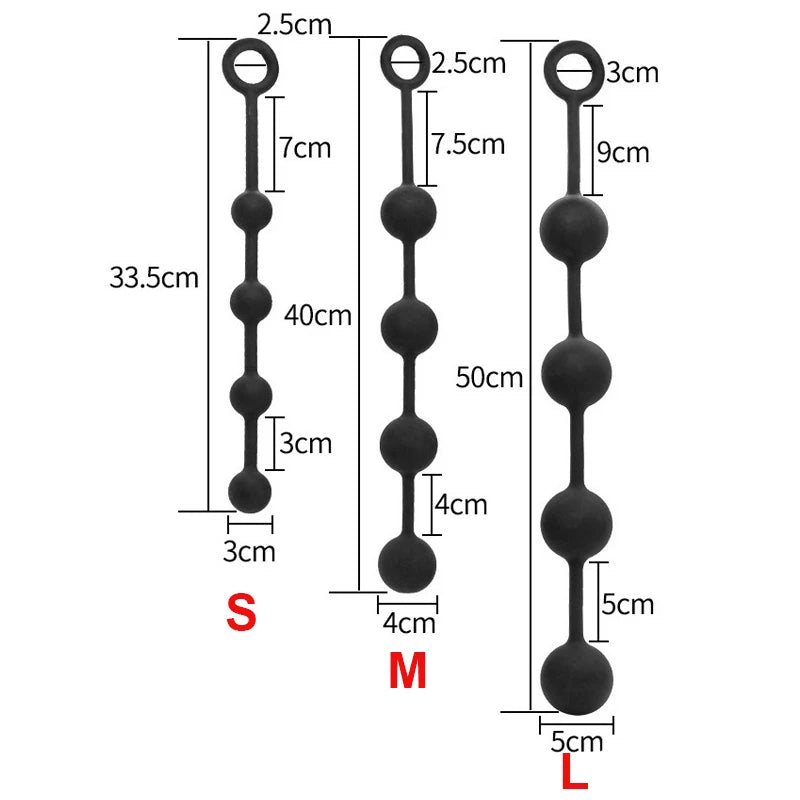 Bdsm Silicone Large Anal Beads Anal Balls Adult Sex Toys For Couple Woman Gay Men Anus Masturbation Butt Plug Prostate Massager