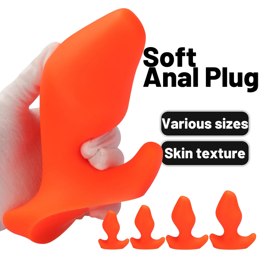 Adult Masturbation Sex Toys Wearable Anti Drop Anal Plug Dilator Prostate Massage Big Butt Anal Silicone Clit Vagina Stimulation