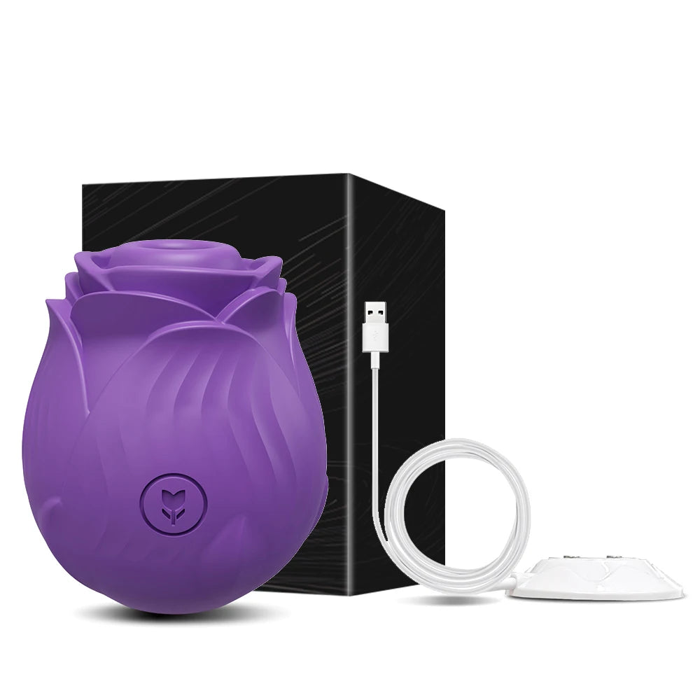 Rose-Toy Clitoris Sucking Vibrator Suction Cup Vacuum Nipple Clitoral Stimulator Female Adult Sex Toy Couple Masturbation Device