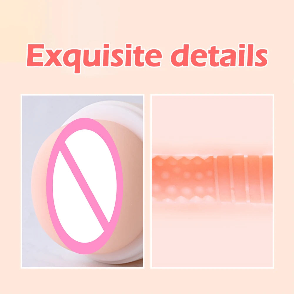 Sex Toy for Men Realistic Adult Product Male Masturbation Cup Artificial Vagina 3D Manual Pocket Pussy Men’s Masturbator Cup