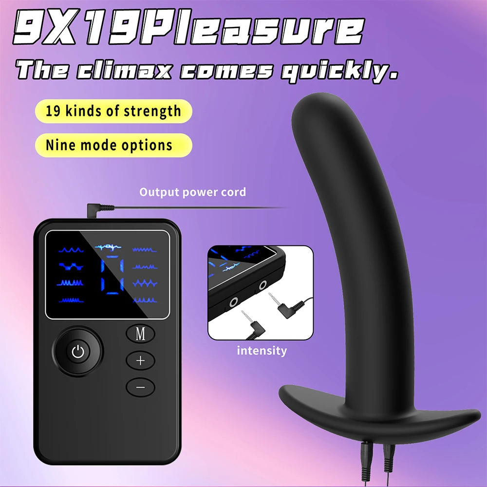 BDSM E-Stim Anus vagina Dilator Men Prostate Massage Sex Toy For Women Electric Shock Pulse Silicone Anal Plug Big Butt Plug Men