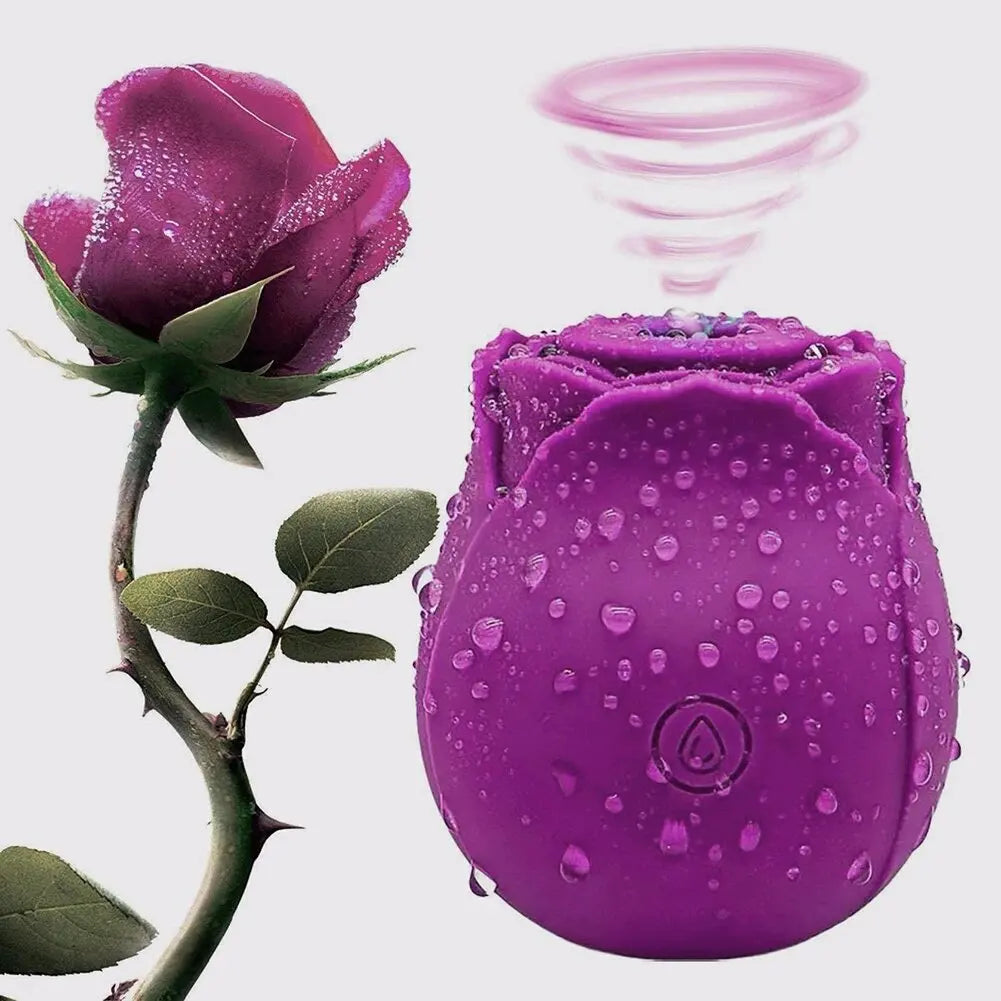 Sucking Vibrator Rose Sex Toy for Women 10 Speed Vibrator Automatic Adult Sex Toy Tongue Licking Rose Flower Vibrator Massager
