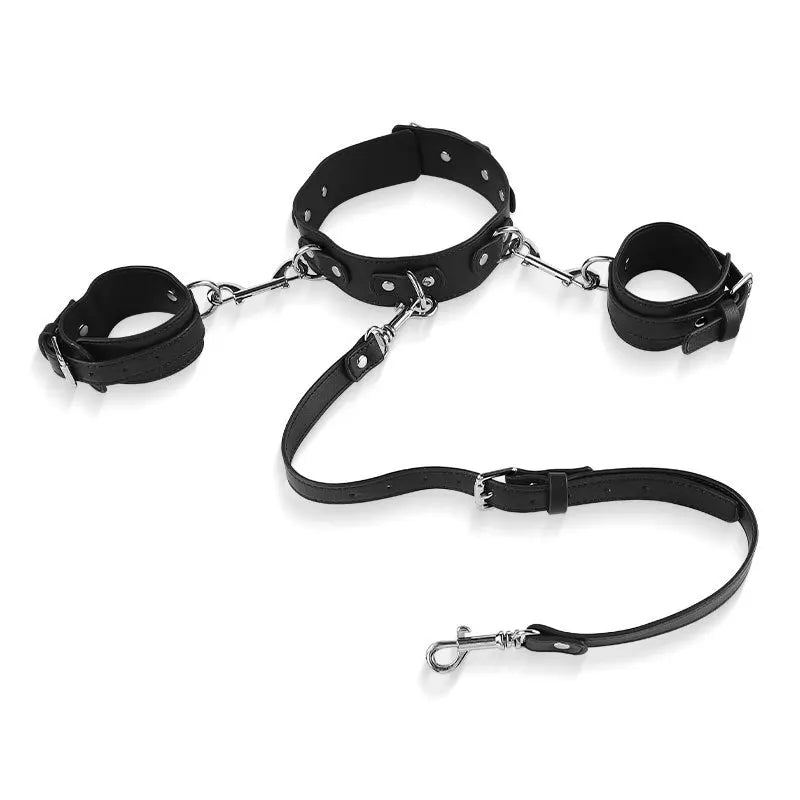 BDSM Alternative Sexual Couples Kit Metal Anal Hook Harness Necklace Bondage Handcuffs Sex Toys for Women Sadomasochism Accessor