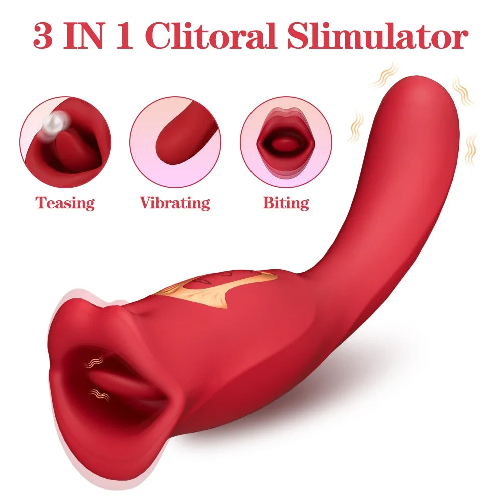 Sex Toy G Spot Vibrator for Women Clitoris Stimulator Dildo Vibrator Tongue Licking Vagina Vibration Masturbator Adult Toys 18+