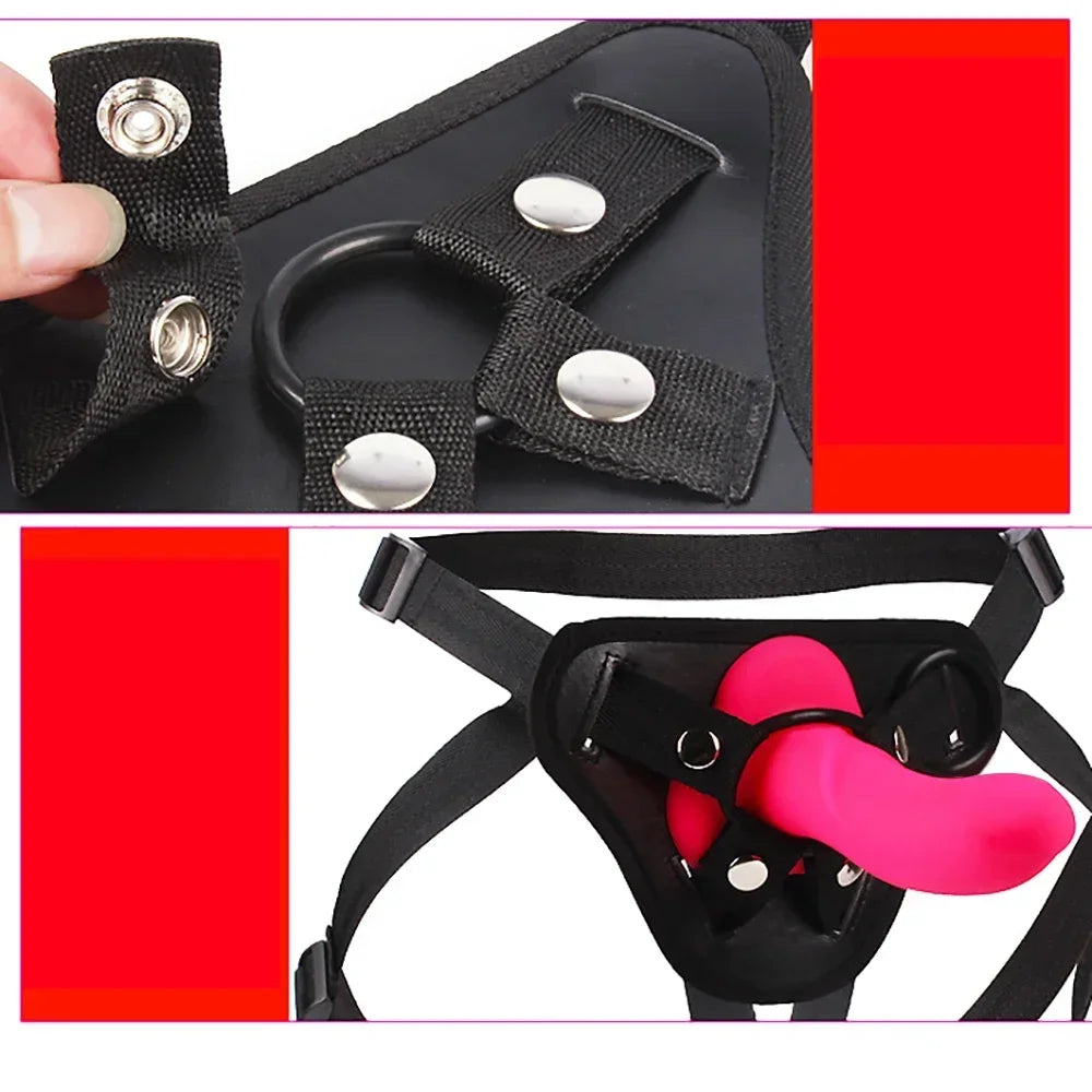 Sex Vibrator for Lesbian Didlo Strap on Harness  Vibrating Panties for Woman Sex Bondage Dildo Penis Belt Adult Vibrator