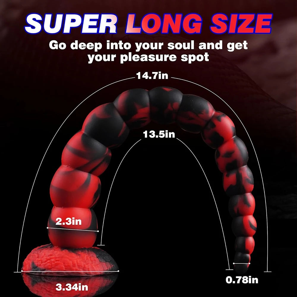 Sex Toys Long Anal Beads Monster Butt Plugs Big Silicone Dildo Anal Plugs Men Gay Prostate Massage Anus Masturbation Women Adult