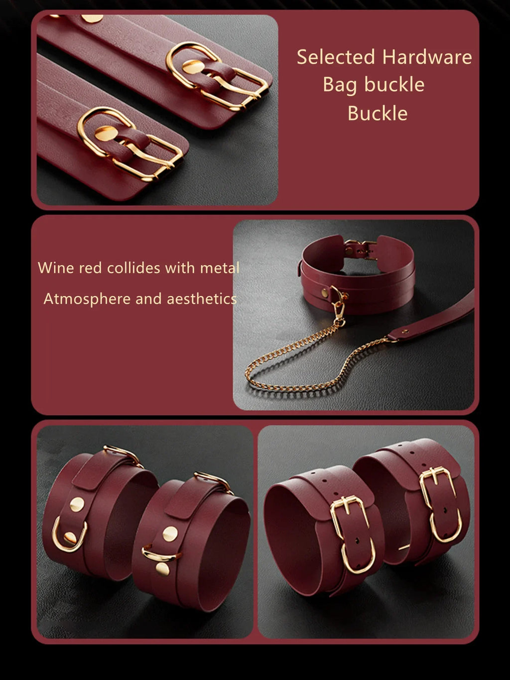 Sexy BDSM exotic toys, leather plush sexy binding and binding bag set, jokes, whips, butt plugs, female toys, nipple clips, porn