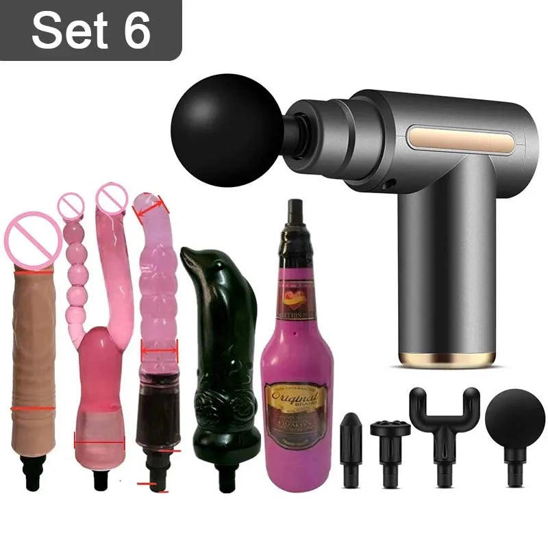 Sex Massager Muscle Massage Gun Fascial Gun High Frequency Vibration Variable Speed Female Vaginal Vibrator Dildo Sex Toys