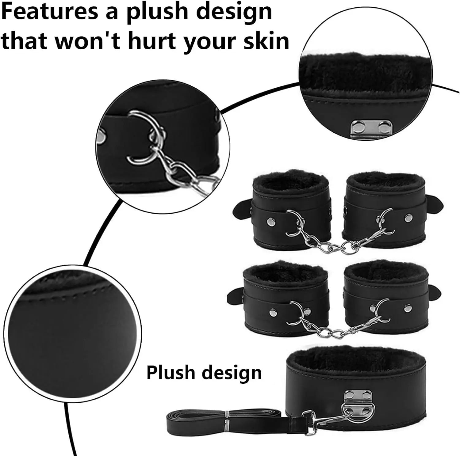 Sexy Toys for Cosplay Couples Adult Products 18 Handcuffs Erotic Accessories Bondage Hemp Rope Mask Sex SM BDSM Bondage Kit Set