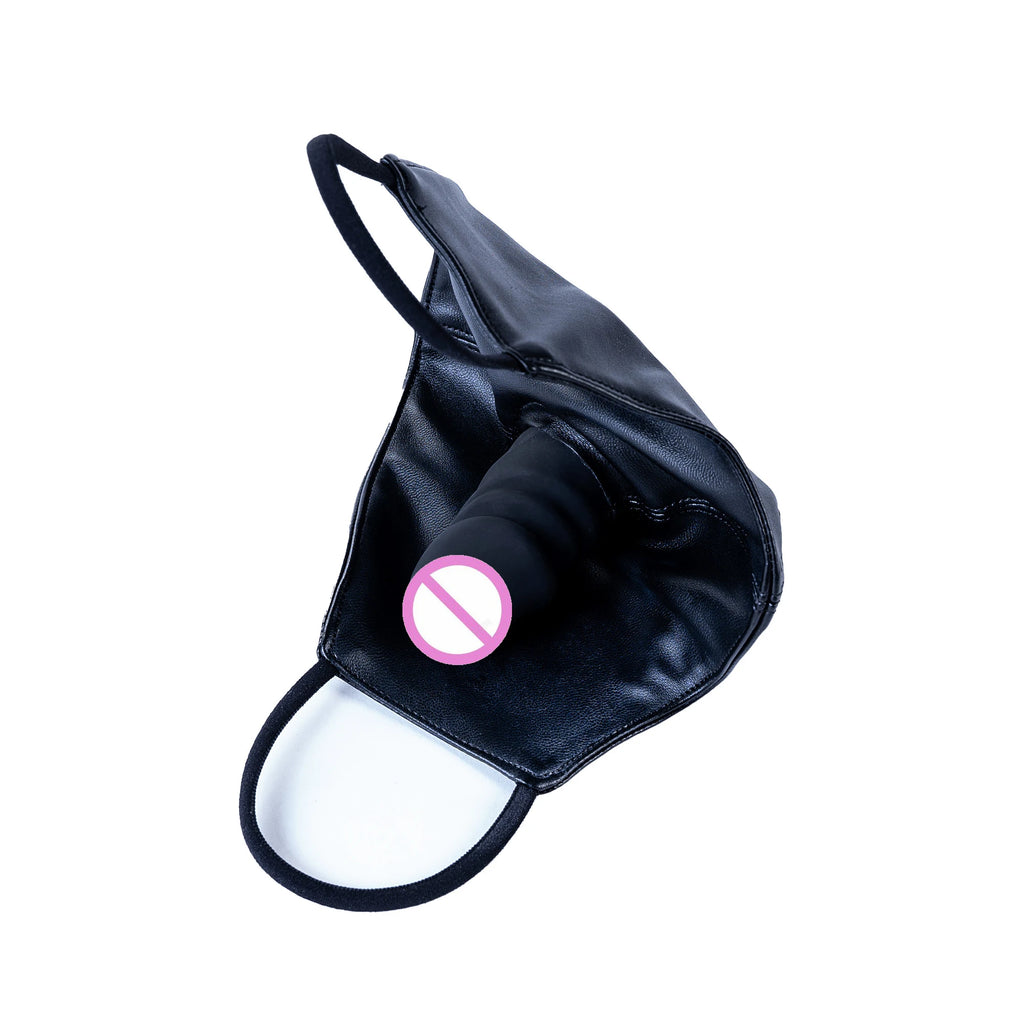 BDSM Face Mask Fetish Mouth Gag Dildo Bondage Restraints Open Mouth Strap Gag Oral Dilator Fetish Slave Cosplay Adult Games