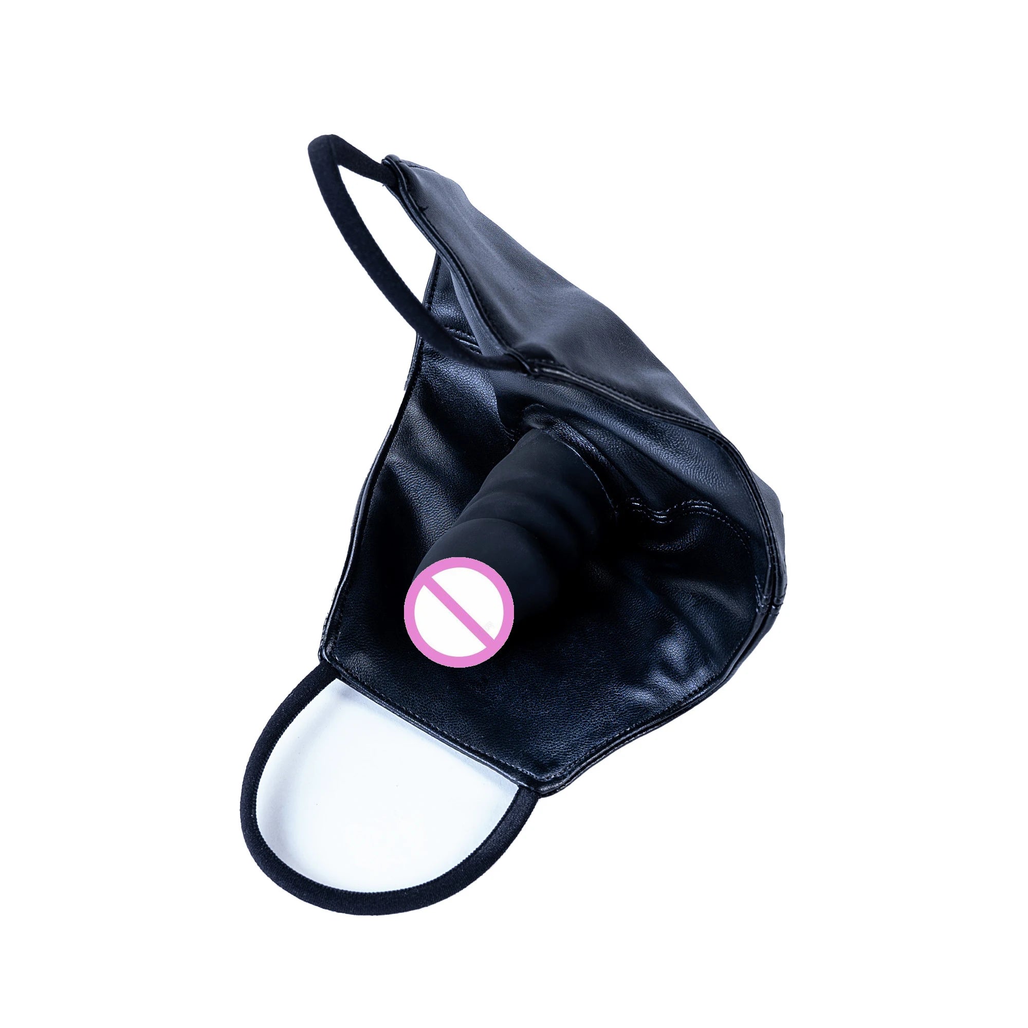 BDSM Face Mask Fetish Mouth Gag Dildo Bondage Restraints Open Mouth Strap Gag Oral Dilator Fetish Slave Cosplay Adult Games