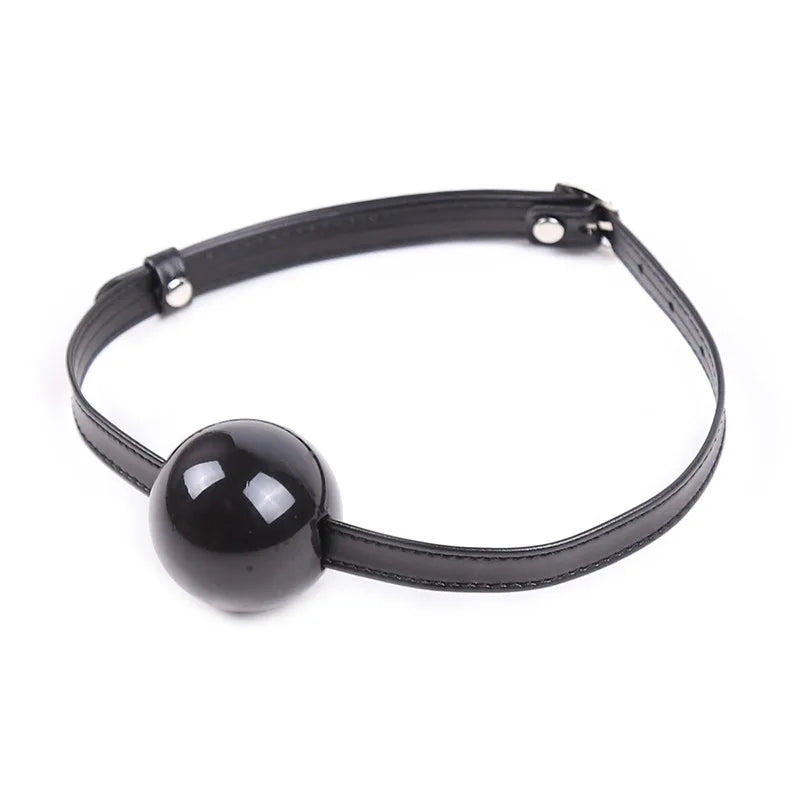 BDSM Ball Gag for Submissive Silicone Slave Throat Mouth Open Gags PU Leather Harness,Bondage Restraints,Sex Toys for Couples