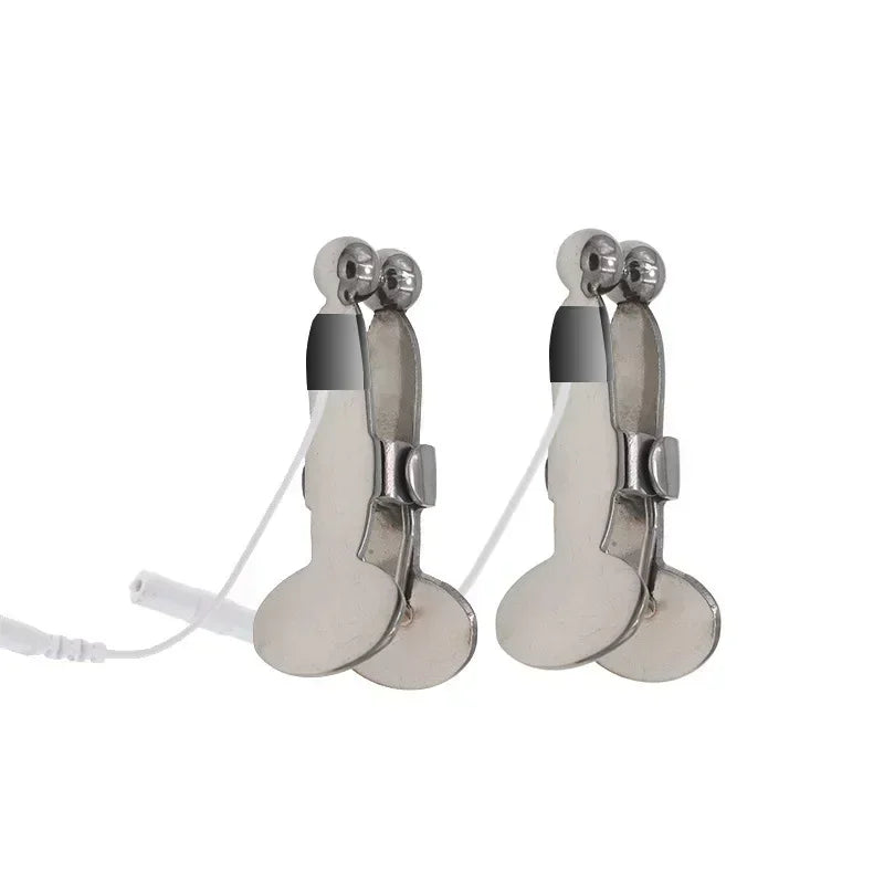 BDSM Fetish Sex Toys Electric Shock Adult Sex Toys Nipple Stimulator Electric Shock Nipple Clamps Full Body Massage SM Electric