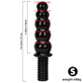 Dual-Use Five-Beaded Anal Plug Enormous Smooth PVC Dildos Sex Toy G-Spot Butt Masturbator SM Dilator Adult Product for Men Women