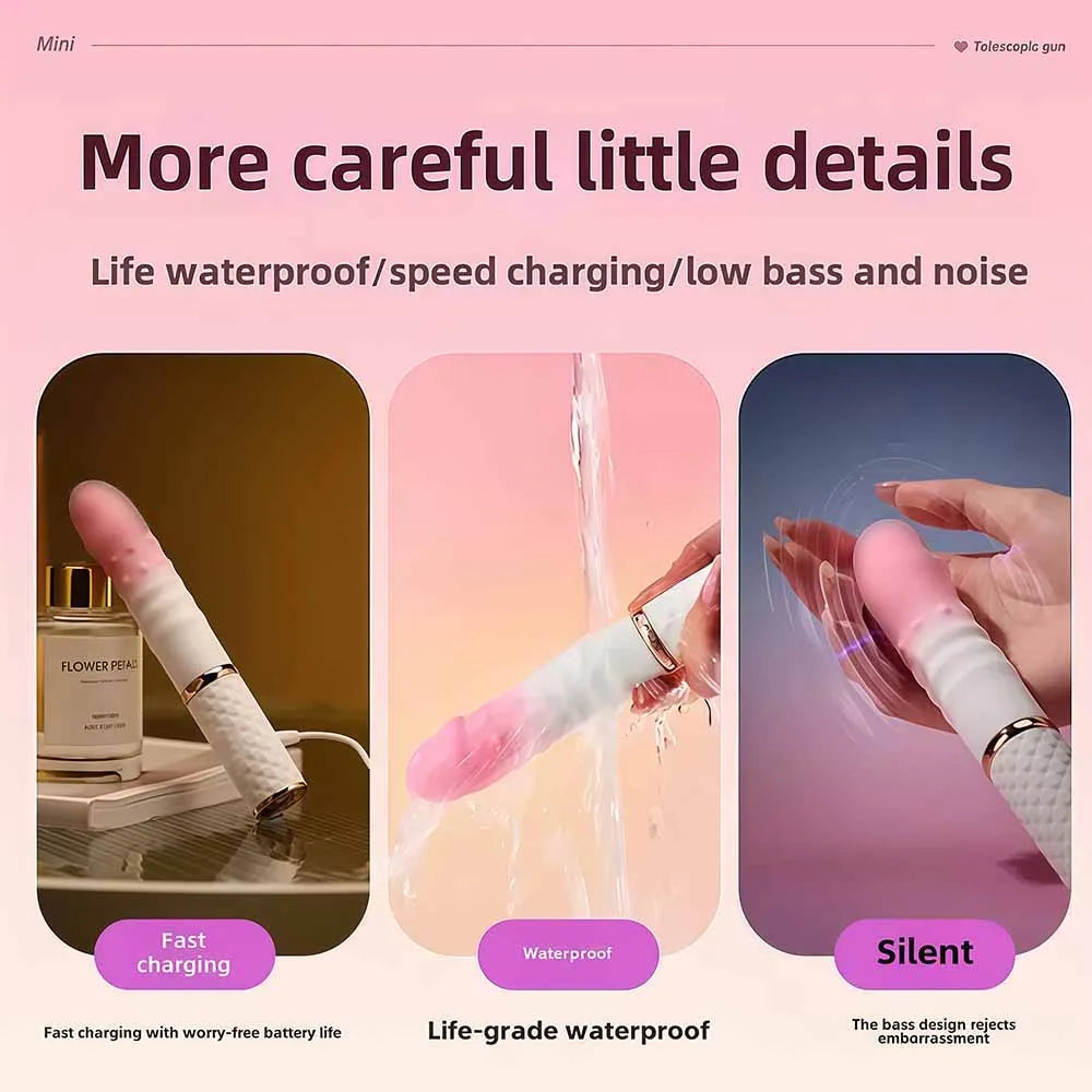 Sex Machine Telescopic Dildo Vibrator Thrusting Retractable Pussy G Spot Clitoral Anal Stimulation Sex Toys For Women