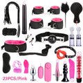 BDSM Set: Adjustable nylon hand and foot restraint straps + black eye mask + soft feather sapping, sensory restraint equipment