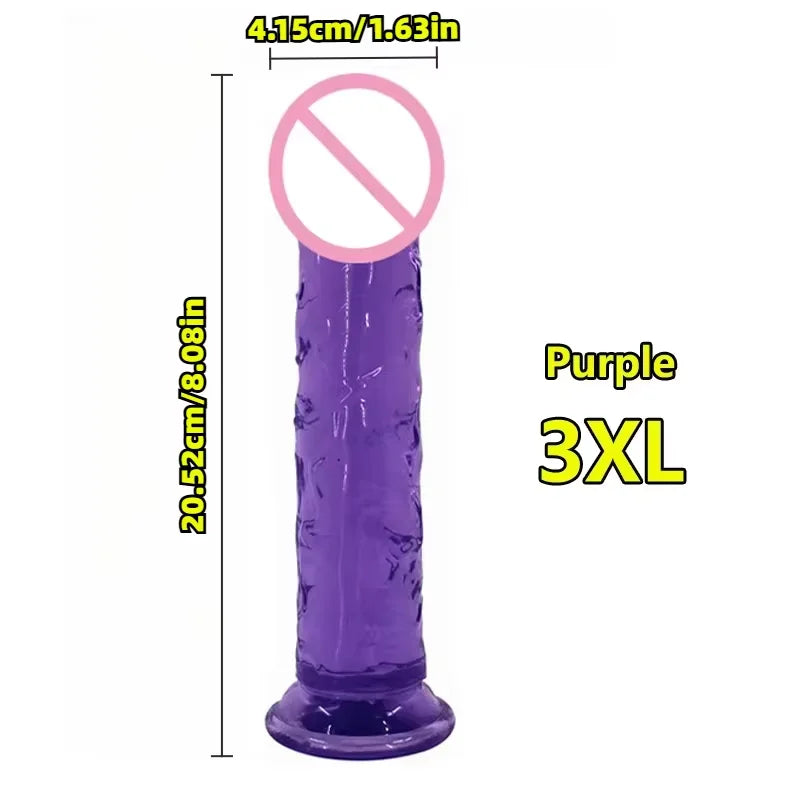 Super Cheap 7 Sizes 5 Colors Realistic Soft Jelly Dildo Suction Cup Adult Sex Toy for Women and Men Vaginal and Anal Masturbator
