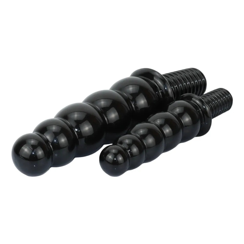 Dual-Use Five-Beaded Anal Plug Enormous Smooth PVC Dildos Sex Toy G-Spot Butt Masturbator SM Dilator Adult Product for Men Women